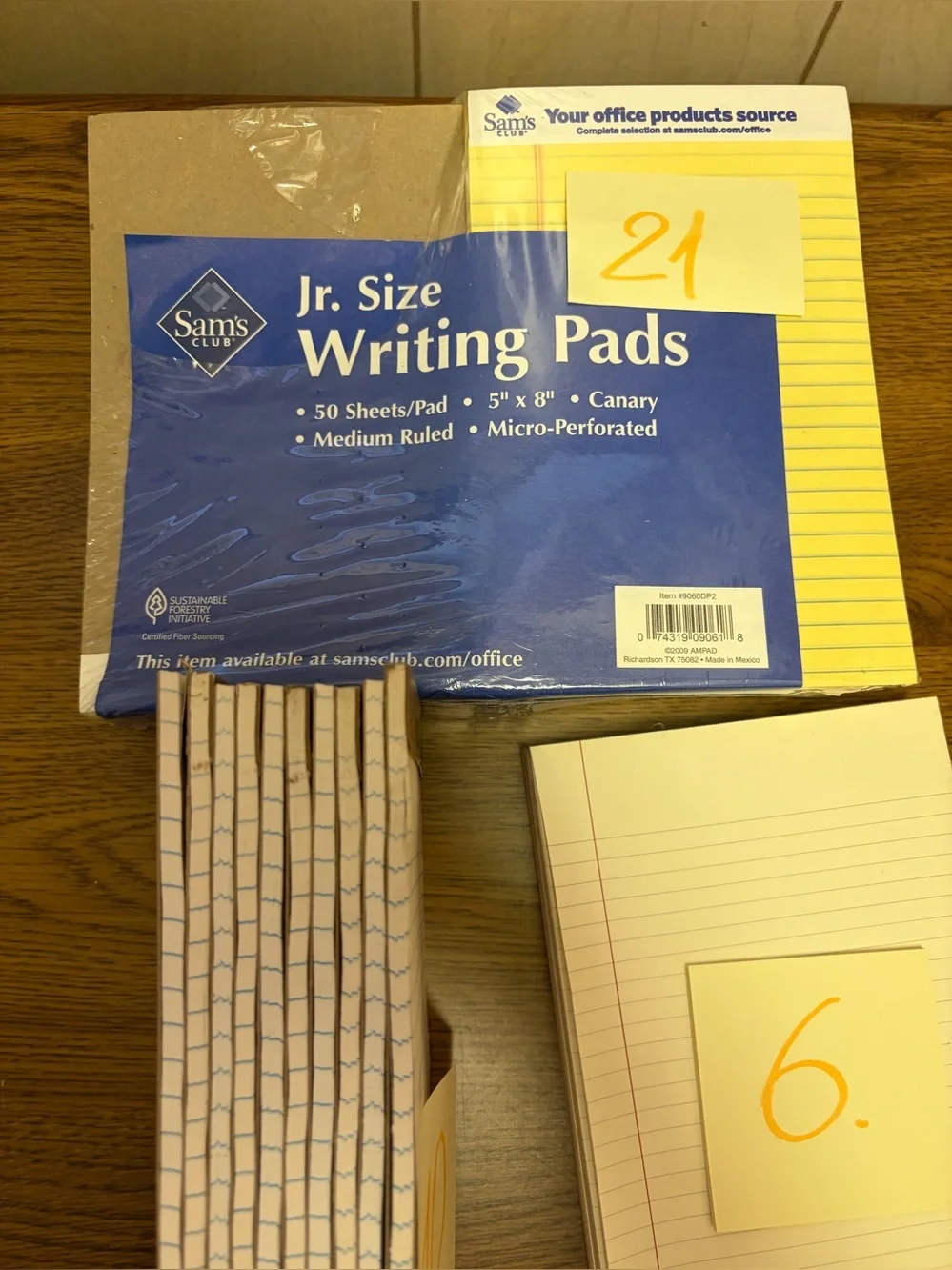 36 Yellow Tear-Off Memo Notebooks – New Old Stock Canary Yellow Jr. Size Writing